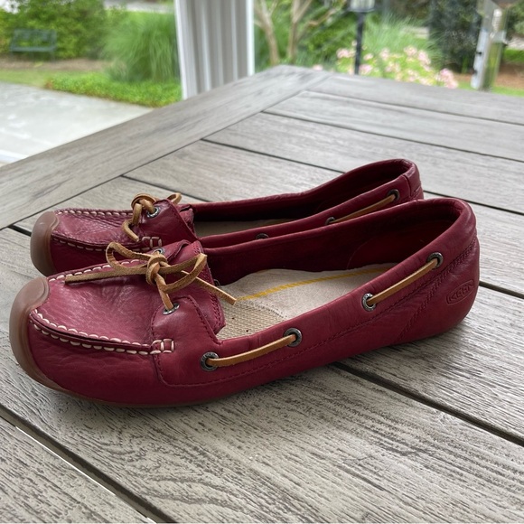 Keen Catalina Maroon Red Leather Loafers Women’s Size 10.5 - Picture 7 of 7